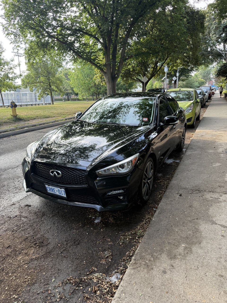 Glossy black BMW after exterior detailing