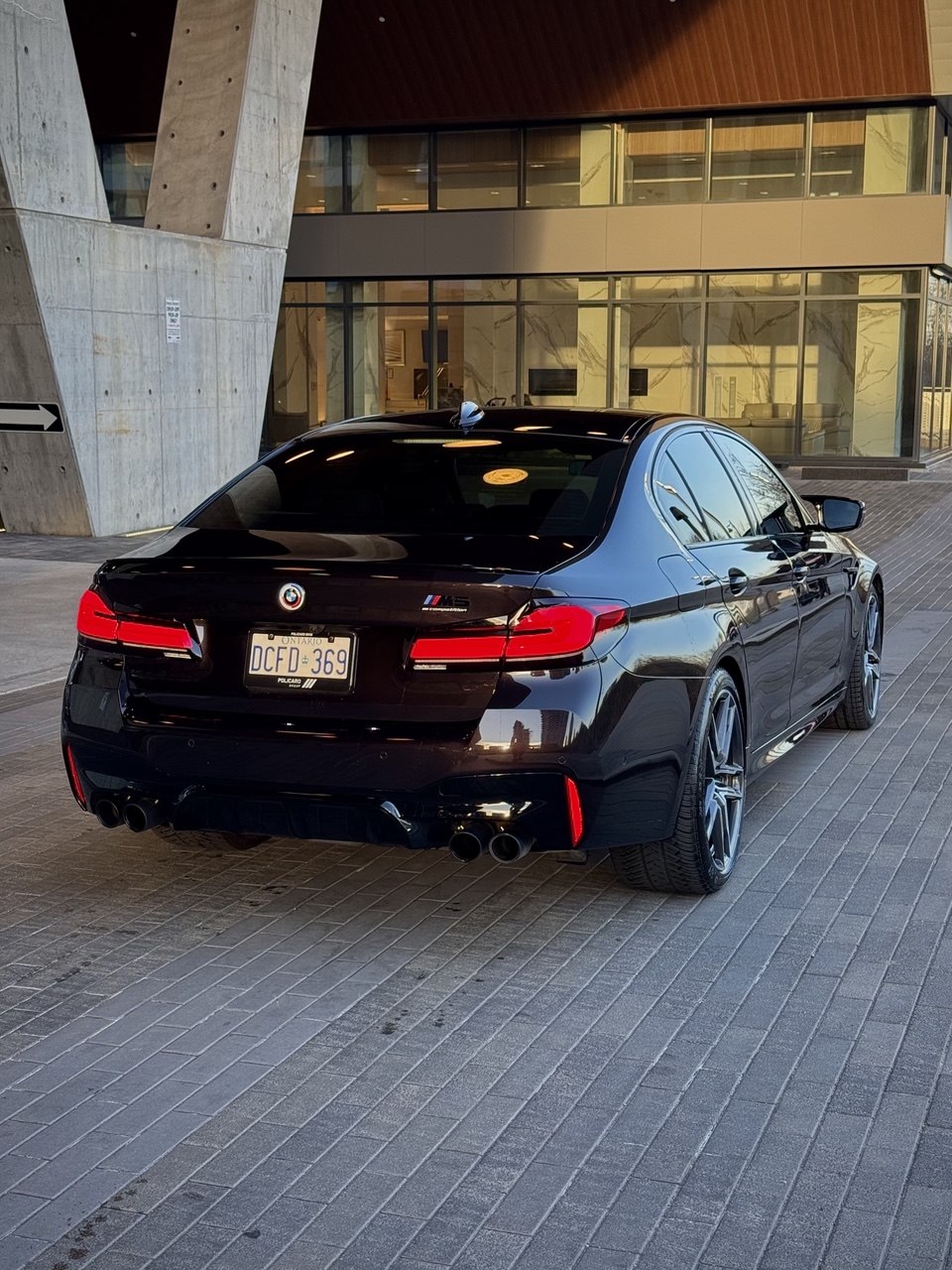 Detailed black SUV after mobile service